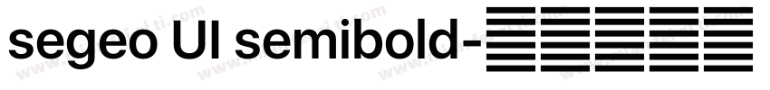 segeo UI semibold字体转换